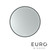 Euro Mirror Olek Modern LED Illuminated Black Round Mirror Dimensions Diagram for Australian Bathrooms