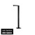 Aquazzone Matte Black Square Floor Mounted Bath Filler - Contemporary Freestanding Tub Spout Australia