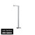 Vito Bertoni Aquazzone square floor mount bath filler in polished chrome finish, luxury bathroom tapware for modern Australian homes.