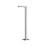 Brushed nickel square floor mount freestanding bath filler with hand shower for contemporary Australian bathrooms.