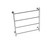 Modern Chrome Towel Ladder for Bathroom Organization, Sleek Wall-Leaning Multi-Tier Rack in Polished Finish for Australian Homes.