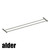 Modern Alder Avva 800mm double towel rail in premium brushed nickel finish for Australian bathrooms.