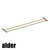 Alder Avva 800mm Double Towel Rail in Brass finish, minimalist round bathroom accessory for modern homes in Australia.