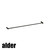 Alder Avva Round Single Towel Rail 600mm in Matte Black, Australian designed bathroom accessory for modern home renovations.