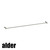 Modern Alder Avva brushed nickel single towel rail 800mm for Australian bathrooms.