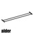 Alder AVVA Round Double Towel Rail 800mm Matte Black Bathroom Accessory Australia