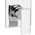 Vito Bertoni QAAD Chrome Shower Bath Diverter Valve showing red and blue temperature indicators for hot and cold water in a modern Australian bathroom.