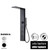 Alder Life Panel Shower Tower in Matte Black with Rain Head and NANOJET Body Jets for Modern Australian Bathrooms