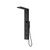 Alder Life Panel Shower Tower with Nanojet Body Jets in Matte Black finish, designed and engineered in Australia.