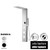 Modern chrome Alder LIFE Panel Shower Tower with NANOJET body jets for contemporary Australian bathrooms.