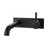 Modern Matte Black Wall Mounted Basin Mixer Tap with 180mm Backplate for Contemporary Bathrooms