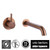 Vito Bertoni WISH2 Wall Basin Bath Mixer Set 220mm in Matte Copper finish, modern Australian design tapware available at Renovator Store.