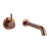 Alder Wish2 Wall Mounted Basin Bath Mixer Set 220mm Backplate Matte Copper Australian Bathroom Tapware