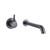 WISH2 Wall Basin Bath Mixer Set 220mm in Matte Graphite finish by Vito Bertoni Alder Tapware for modern Australian bathrooms.