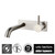 Alder Wish2 Wall Basin Bath Mixer Set with 180mm Backplate in Brushed Nickel finish for contemporary Australian bathroom renovations.