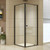 Modern semi-frameless glass shower screen with chrome finishes for contemporary Australian bathroom renovations.