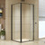 Modern semi-frameless glass shower screen with sleek chrome hardware for a contemporary Australian bathroom renovation.