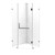 Della Francesca Frameless Diamond Shape Glass Shower Screen with Chrome Hinges and Round Handle for Australian Bathrooms