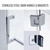 Durable stainless steel brackets for diamond-shaped frameless glass shower screens, providing secure wall-to-glass mounting for modern bathroom renovations in Australia.
