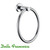 Della Francesca Polished Chrome Wall Mounted Towel Ring Bathroom Accessory Australia