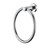 Side view of a 177mm Della Francesca polished chrome towel ring, a minimalist wall-mounted bathroom accessory for Australian homes.