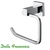 Della Francesca Carlos Square Chrome Toilet Paper Holder, modern bathroom accessory, Renovator Store Australia.