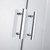Polished chrome handles on a 1700mm x 700mm sliding double door safety glass shower screen for modern Australian bathrooms.