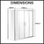 Technical diagram showing 1700mm x 700mm dimensions for a sliding double door safety glass shower screen for Australian bathroom renovations.
