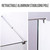 Della Francesca Frameless 10mm Safety Glass Shower Screen with Stabilising Pole for Modern Australian Bathrooms