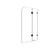 Della Francesca Frameless Swing Panel Glass Shower Screen 1200mm x 1450mm with Matte Black Hinges for Australian Bathrooms