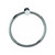 Front view of a minimalist round stainless steel hand towel ring for Australian bathrooms.