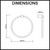 Dimensions diagram for a 165mm stainless steel hand towel ring from Della Francesca for Australian bathroom renovations.