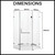Detailed technical diagram showing dimensions for a large frameless corner glass shower screen, ideal for modern Australian bathroom renovations and installations.