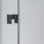 Sleek matte black door handle on a frameless glass shower screen, modern bathroom hardware Melbourne Australia.