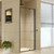 Semi-frameless swivel door shower enclosure with a single glass panel and matte black hardware, perfect for modern bathroom renovations in Australia.