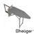 Heuger Wall Mounted Folding Ironing Board with Adjustable Legs in Grey, Space Saving Laundry Solution Australia
