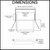 Dimensions diagram for a Heuger pull-out wardrobe basket from Renovator Store Australia showing cabinet width and depth measurements for wardrobe storage.