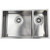 Brienz 865mm double bowl stainless steel kitchen sink with round corners, available at Renovator Store Australia