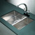 Undermount double bowl stainless steel kitchen sink with a deep 60/40 split and rounded corners, ideal for modern Australian kitchens and laundry renovations.