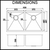 Detailed technical dimensions diagram for a 36 inch double bowl stainless steel kitchen sink available at Renovator Store Australia, showing 914mm length and 254mm depth.
