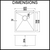 Detailed dimensions diagram for Brienz JMX8 stainless steel single bowl kitchen sink showing 36x22 inch exterior and 10 inch depth, available at Renovator Store Australia.