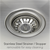 Stainless steel kitchen sink strainer basket close-up, high-quality sink accessory for modern Australian kitchens.