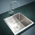 Topmount Single Bowl Stainless Steel Kitchen Sink with Square Corners and Protective Grid - Brienz JMX16 Australia