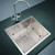 Stainless steel single bowl kitchen sink with protective bottom grid and sound dampening pads for modern Australian homes.