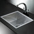 Modern stainless steel topmount single bowl kitchen sink with square corners and a brushed finish, ideal for contemporary Australian home renovations.