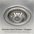 Close up of a stainless steel kitchen sink basket strainer waste for efficient drainage in Australian homes.