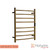 Hotwire Gold 8-Bar Curved Round Heated Towel Rail ladder for modern Australian bathrooms.