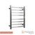Hotwire Brushed Nickel 8 Bar Square Electric Heated Towel Rail for Modern Australian Bathrooms