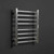 Minimalist brushed nickel electric heated towel warmer with 8 square rails for modern Australian bathrooms