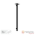 Hotwire Vertical Matte Black Single Round Bar Heated Towel Rail for Modern Australian Bathrooms